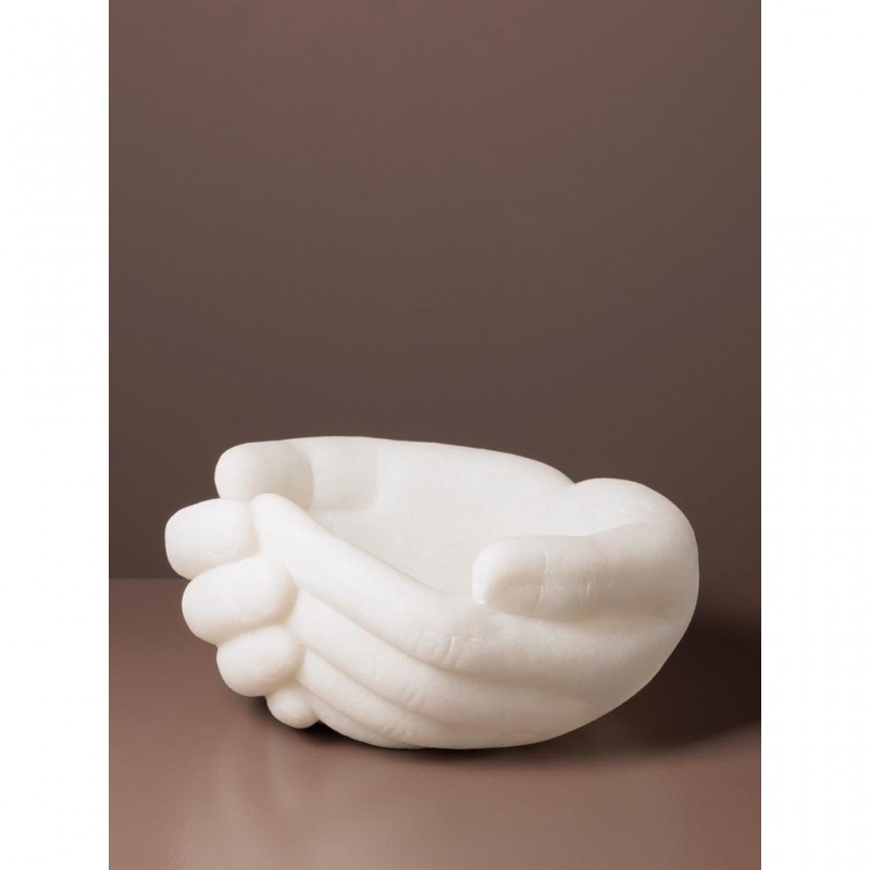 HANDFUL OF BOWL WHITE RESIN 30